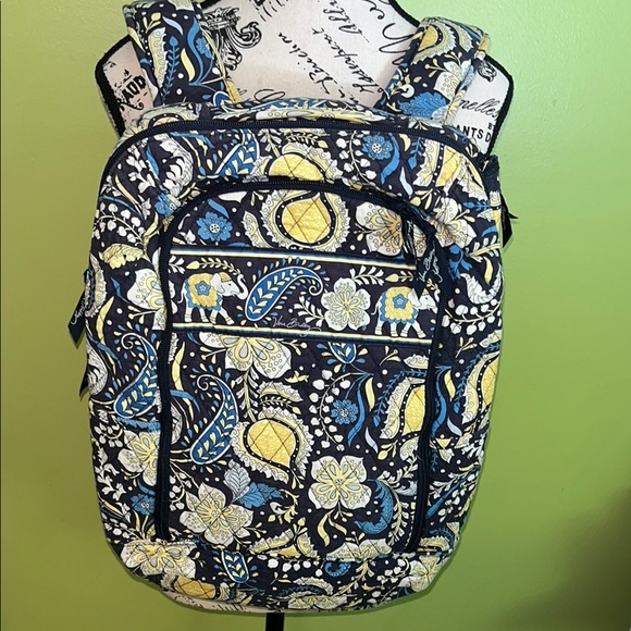 Vera Bradley Handbags - Vera Bradley Blue and Yellow Floral Backpack